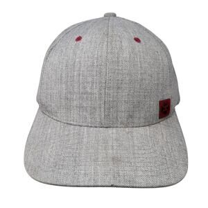 Hooey Snapback Cap Gray One Size Adjustable Patch Vented Holes 6 Panel